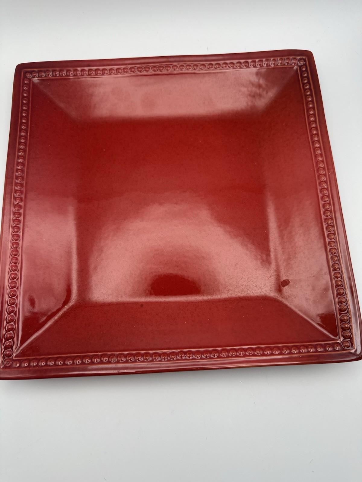 Pier 1 Imports Stoneware Spice Route Paprika Square 10.5” Dinner Plate Pier 1 Imports Stoneware Spice Route Paprika Square 10.5” Dinner Plate