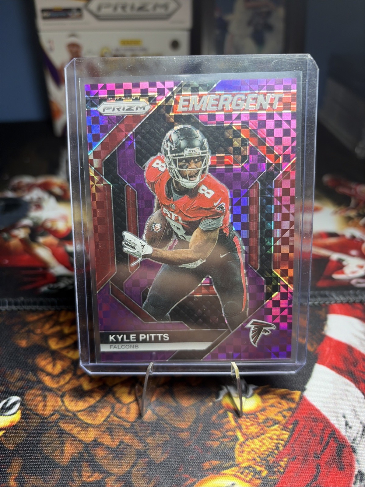 2023 Panini Prizm - Emergent Kyle Pitts #H-13 Purple Power Prizm /49