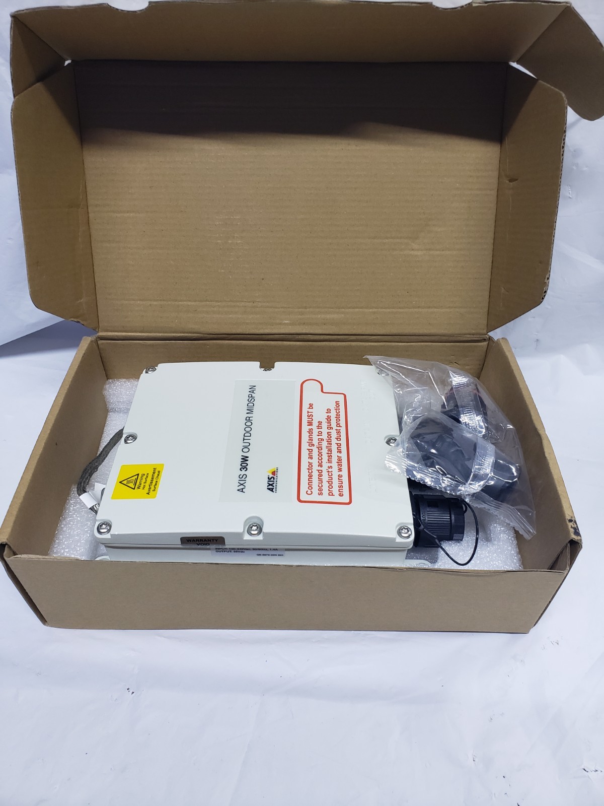 Axis Communications 01944-001 30W Outdoor PoE Midspan IP66 Metal Case