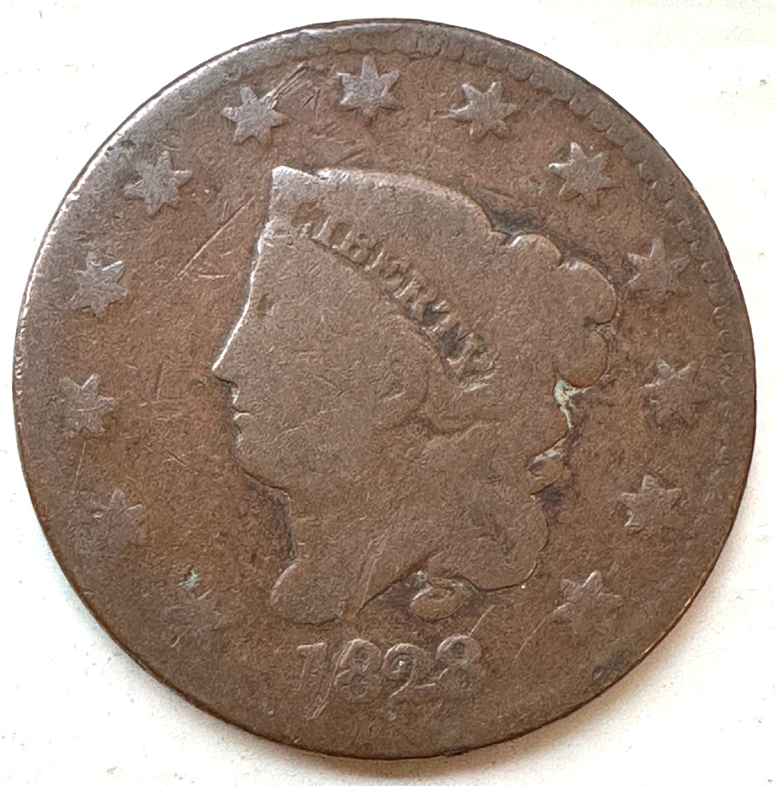 1828 LARGE ONE CENT VERY NICE GRADE CORONET HEAD VERY NICE COIN ** TAKE A LQQK**