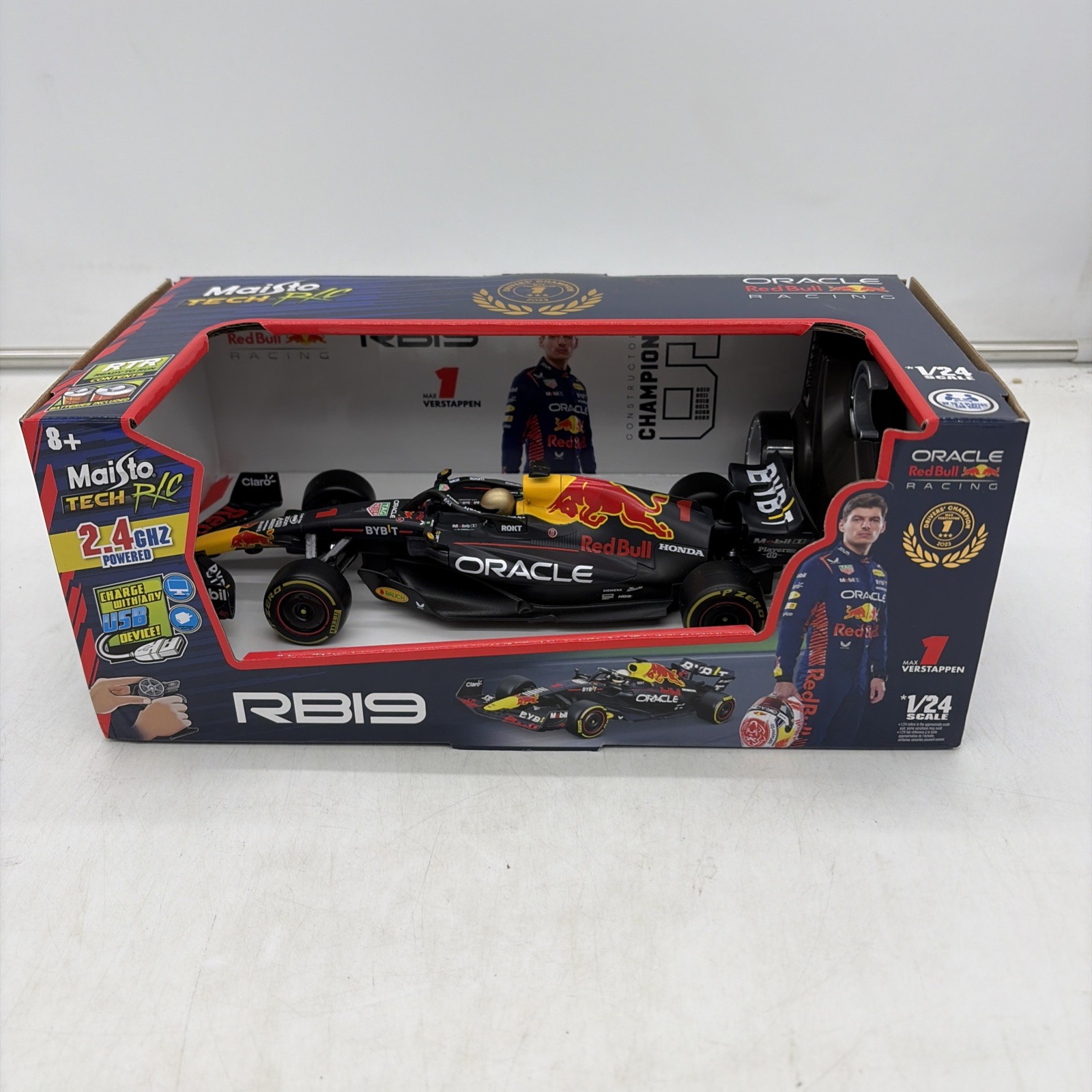 2025 Maisto Tech 1/24 RB19 SCALE MAX VERSTAPPEN Red Bull Oracle Remote Ctrl Car 2025 Maisto Tech 1/24 RB19 SCALE MAX VERSTAPPEN Red Bull Oracle Remote Ctrl Car