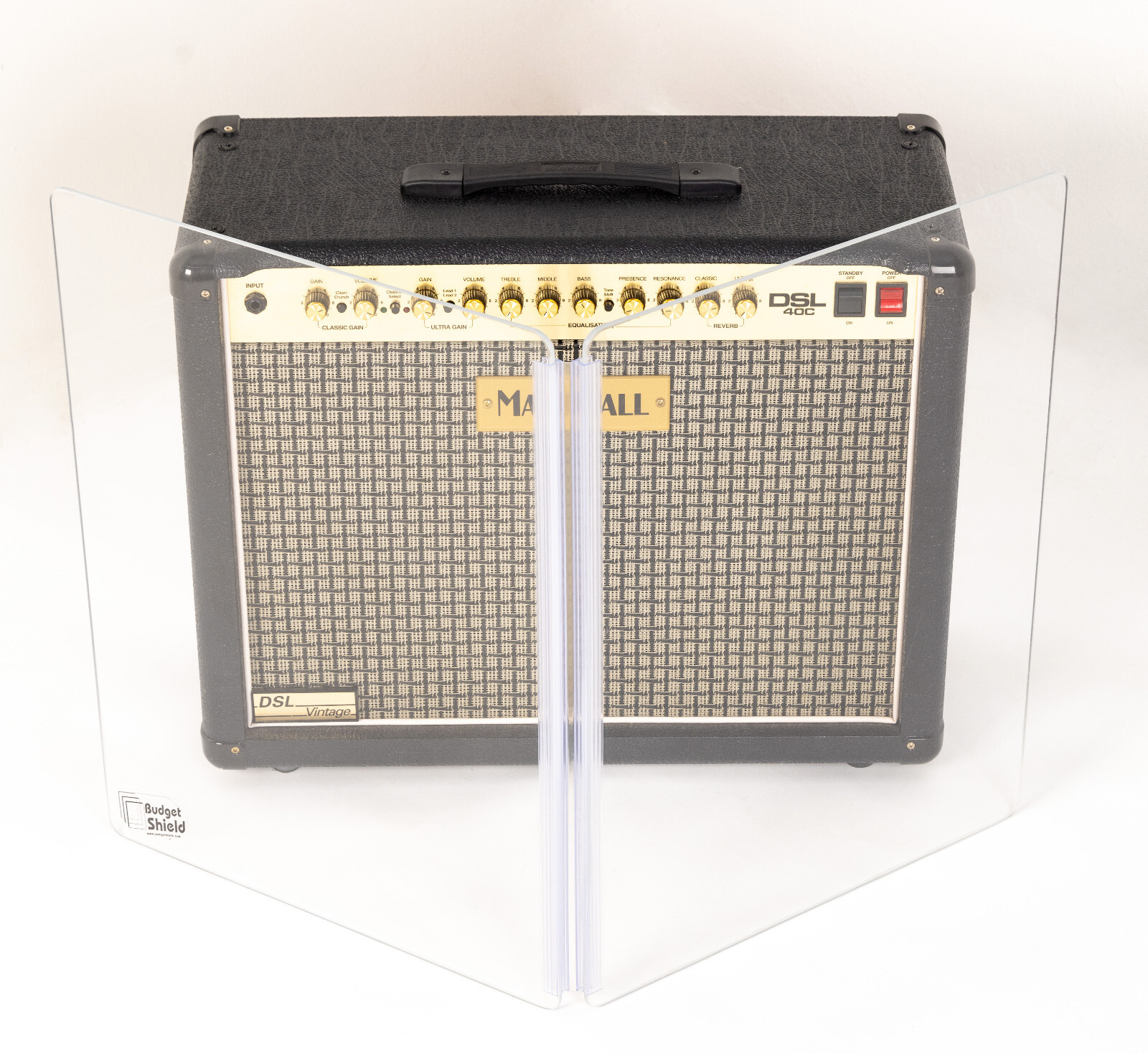 NEW 2-ft tall, 3-ft wide 2-Panel Amp Shield, Plexiglas guitar screen NEW 2-ft tall, 3-ft wide 2-Panel Amp Shield, Plexiglas guitar screen