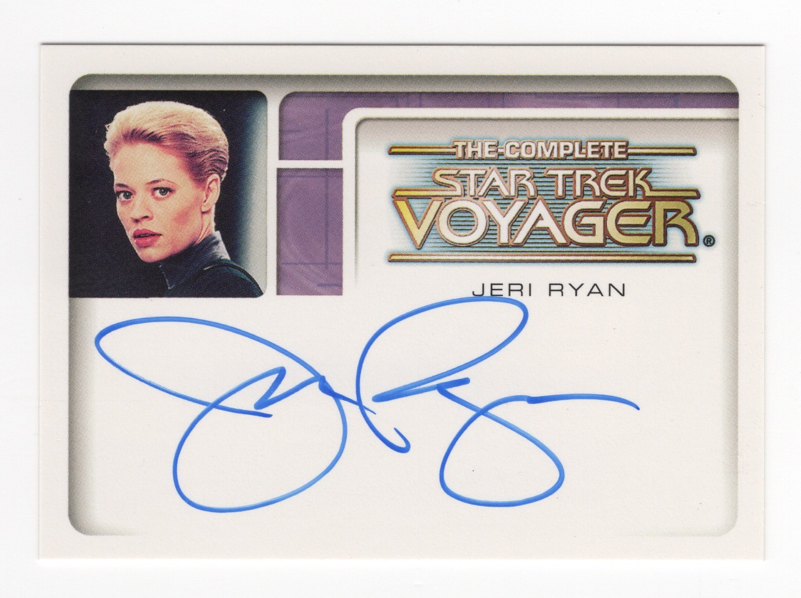 Jeri Ryan as Seven of Nine Complete STAR TREK Voyager Autograph Card Auto CA1 Jeri Ryan as Seven of Nine Complete STAR TREK Voyager Autograph Card Auto CA1