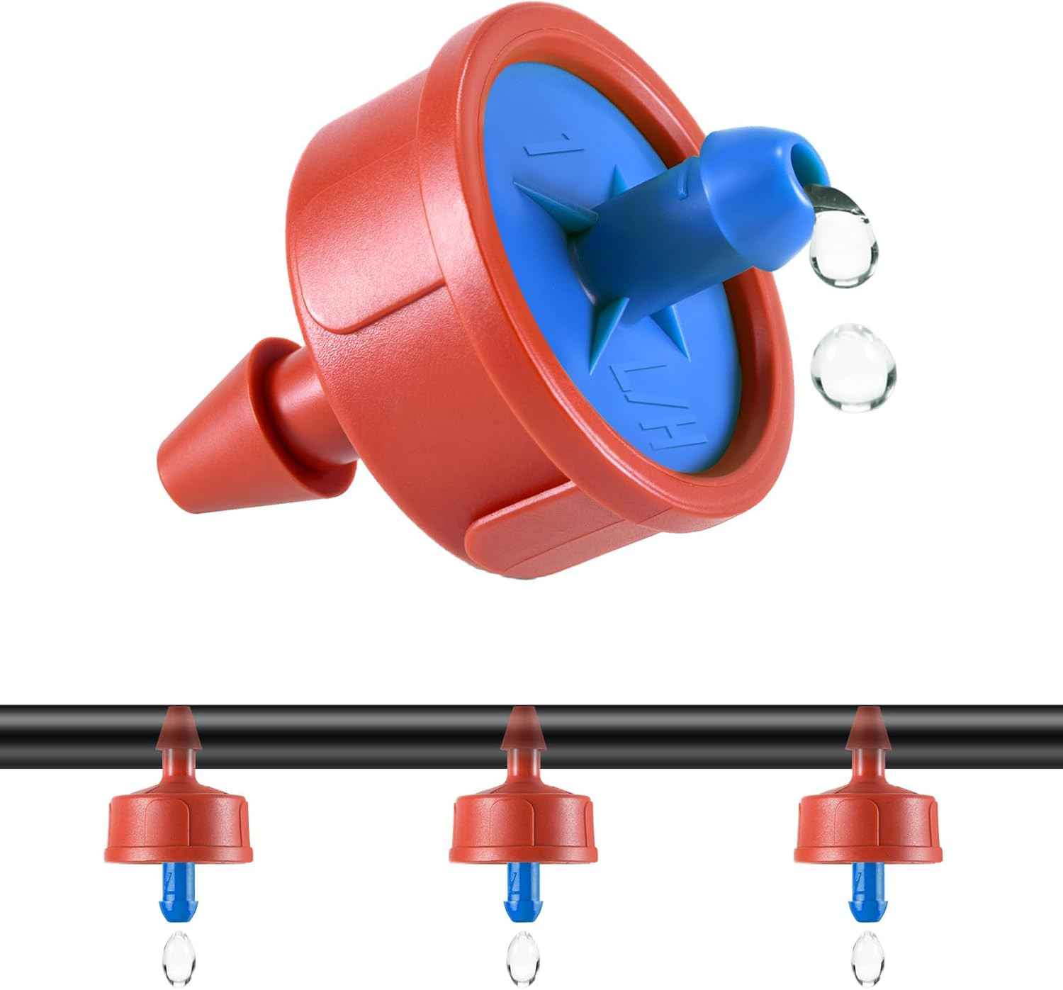 300 PCS 0.5 GPH Pressure Compensating Drip Irrigation Spot Watering Dripper, Gen 300 PCS 0.5 GPH Pressure Compensating Drip Irrigation Spot Watering Dripper, Gen
