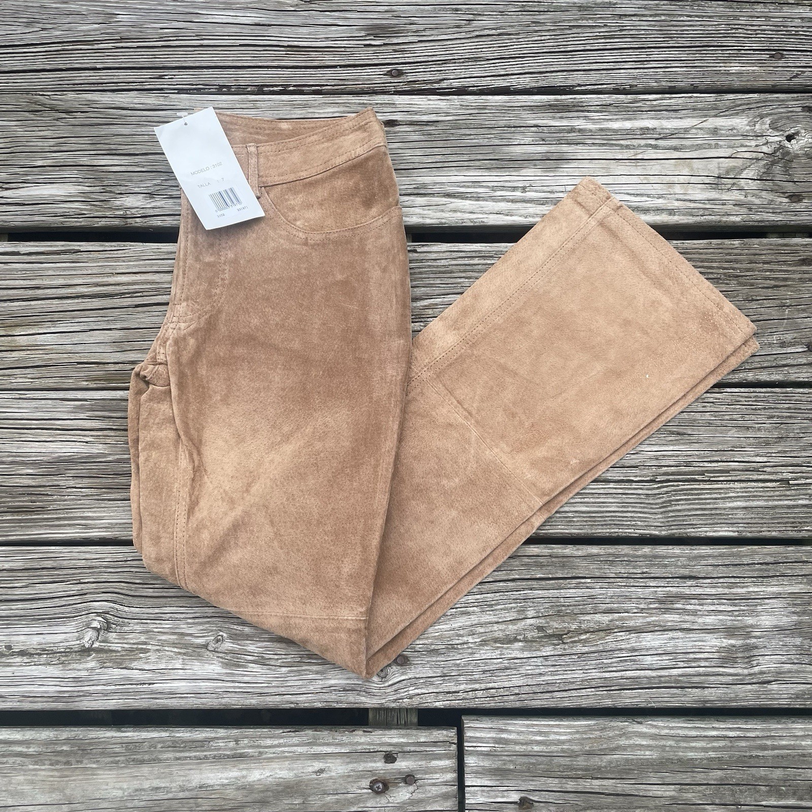 VTG B.B. DAKOTA leather Suede PANTS Size 7 Women’s Beige Flare Bootcut Western VTG B.B. DAKOTA leather Suede PANTS Size 7 Women’s Beige Flare Bootcut Western