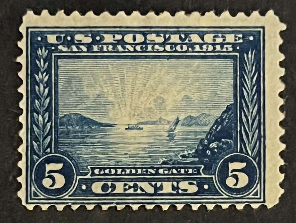 TRAVELSTAMPS: 1913 US Stamps Sc# 399 Golden Gate,Pan-Pac Issue, mint, og, hinged
