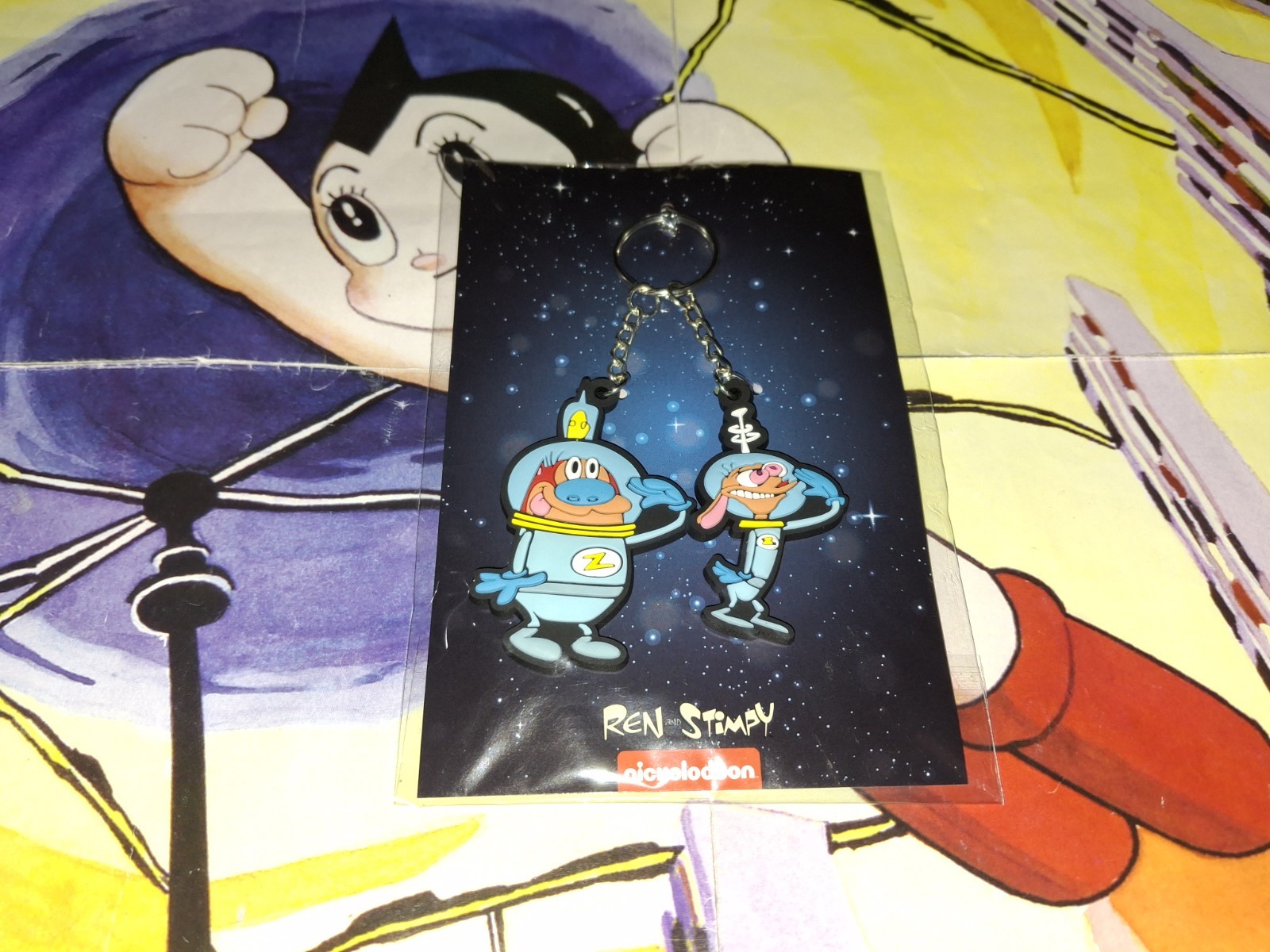 NICKELODEON\'S REN AND STIMPY KEYCHAIN LOOT CRATE EXCLUSIVE NEW & NEVER USED 