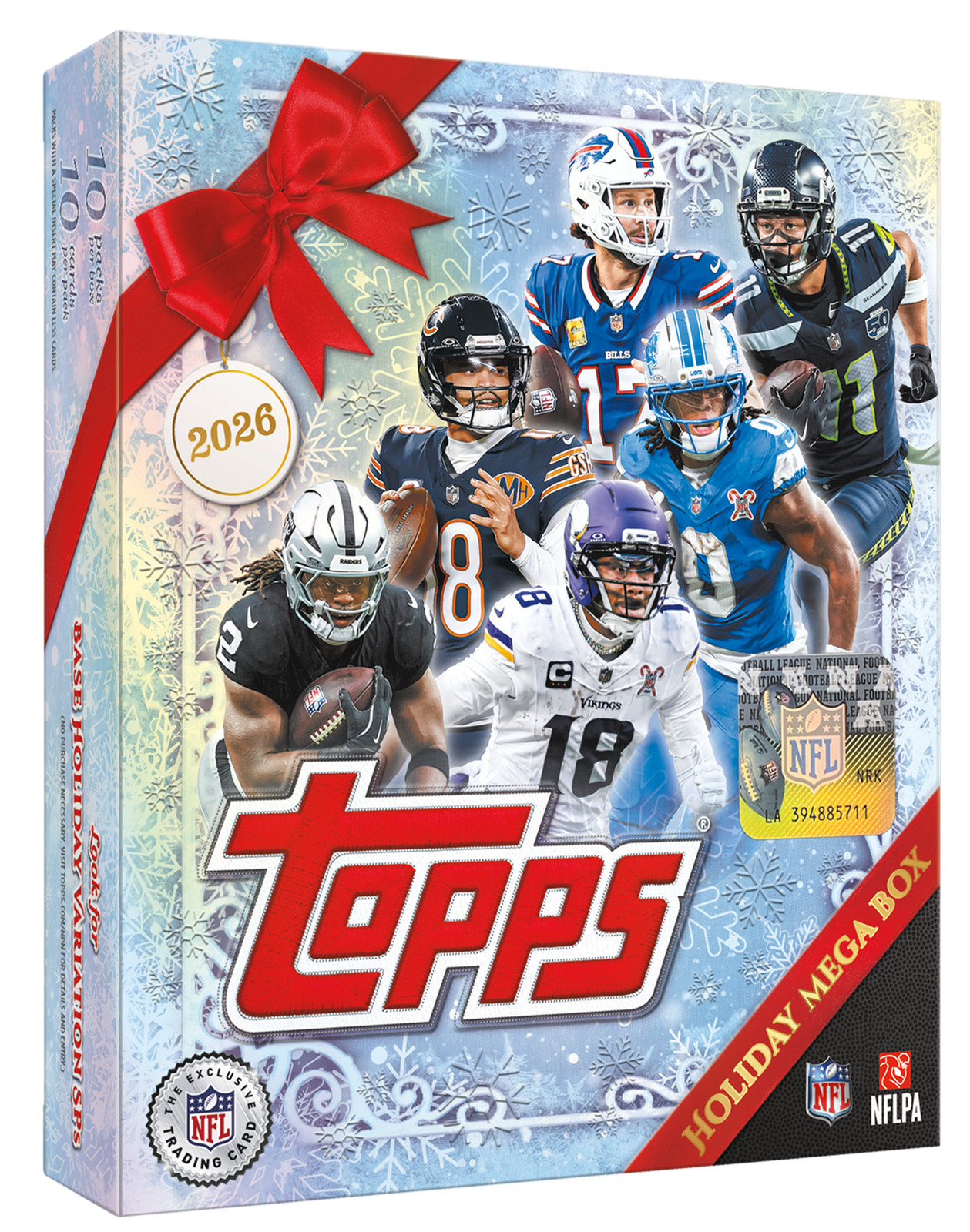 2026 TOPPS FOOTBALL HOLIDAY MEGA BOX (100 Cards) NFL Brand New Presale QTY