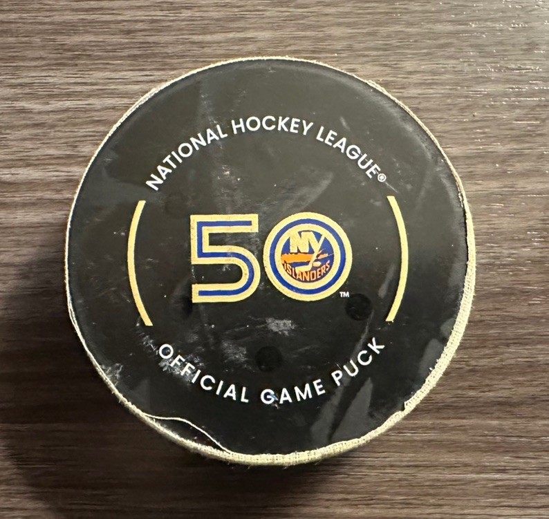 NHL Goal Scored Puck Dylan Cozens Buffalo Sabres March 7, 2023 vs NY Islanders 