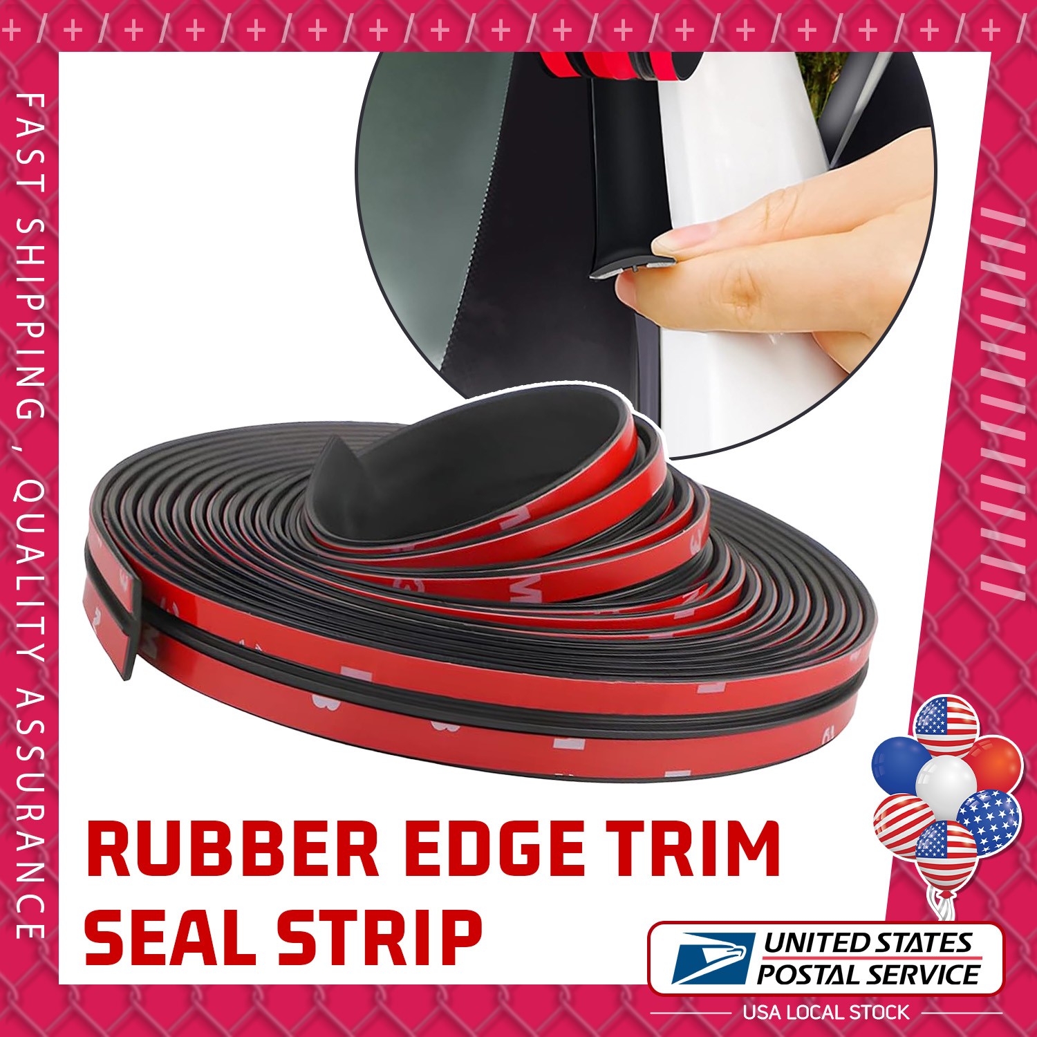 10ft Windshield Rubber Molding Seal Trim Universal for Windscreen & Sunroof 1PCS