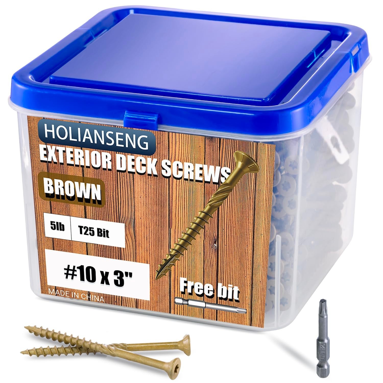 Deck Screws 3 Inch 10 x 3'' Rust Resistant T25 Bit 5lb Deck Screws 3 Inch 10 x 3'' Rust Resistant T25 Bit 5lb