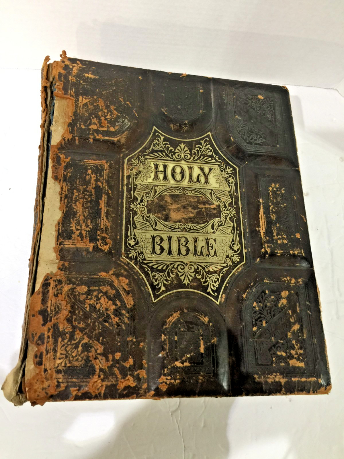 Antique Holy Bible W/Old & New Testament & Books Called Apocrypha C1879