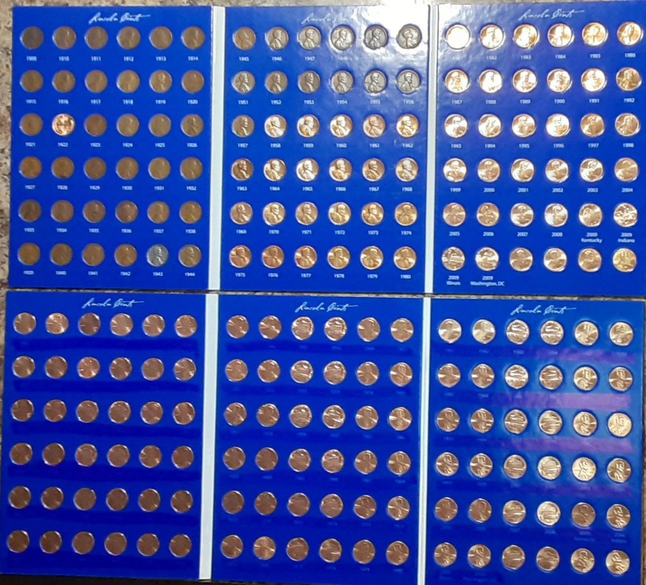 lincoln penny collection 1909 -2025 year set wheat  additional  ship free
