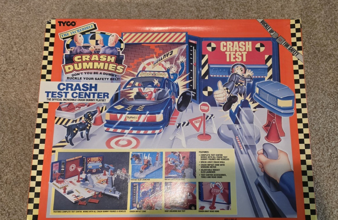 1991 Crash Test Center MISB Vintage Crash Dummies TYCO Playset NEW Sealed