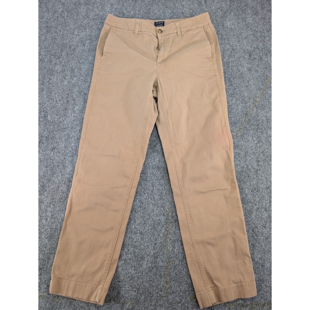 j.crew girlfriend chino pants trousers women high rise cotton tan 2 khaki pants