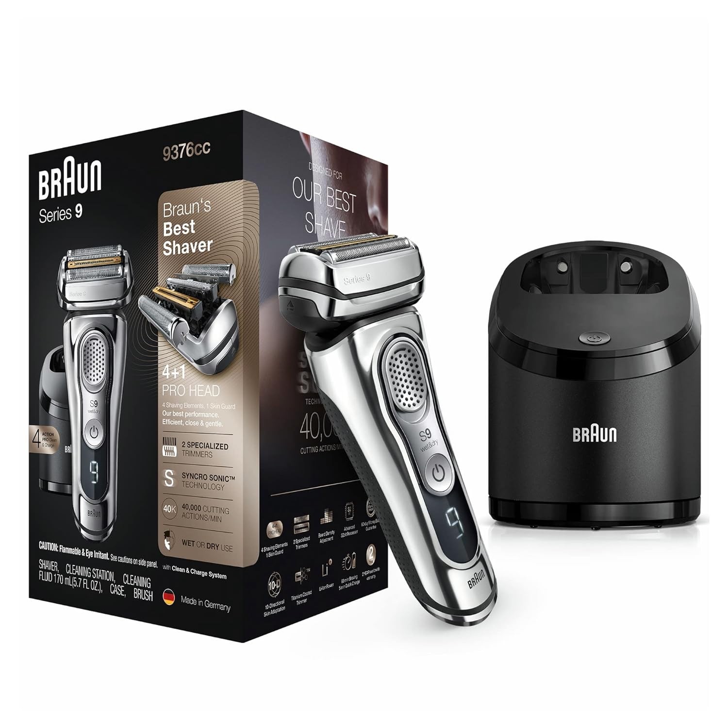 Braun 9376 cc Series 9 Wet & Dry Mens Electric Shaver Braun 9376 cc Series 9 Wet & Dry Mens Electric Shaver