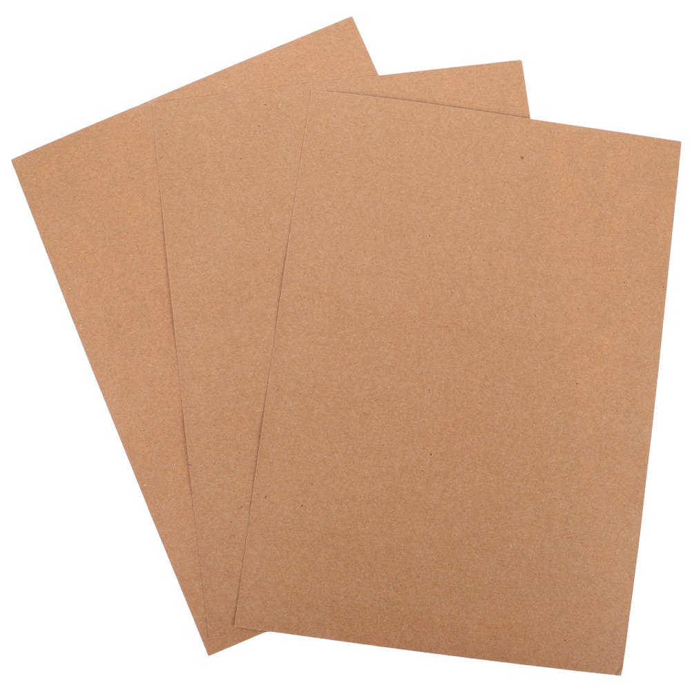 Khaki Kraft Paper Cardboard Sheets 50Pcs Durable for Home Crafting Projects