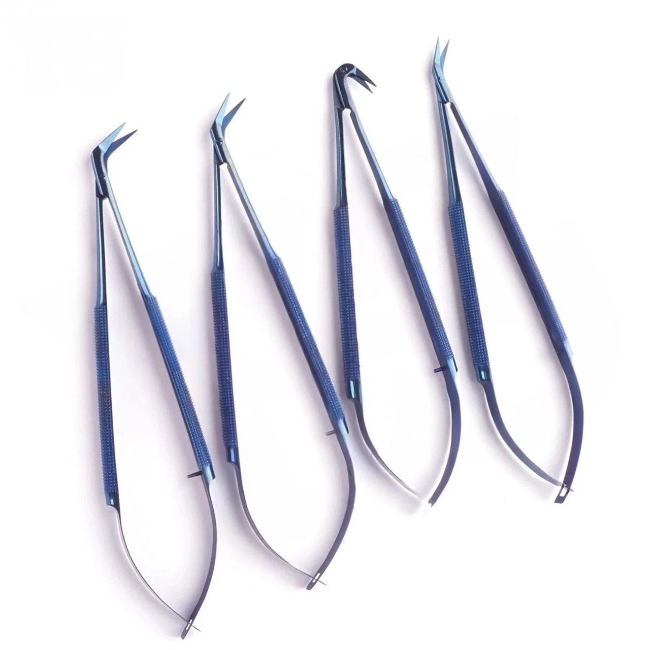 Titanium coated Micro Neurosurgery Scissor Microsurgical Instruments 4pcs