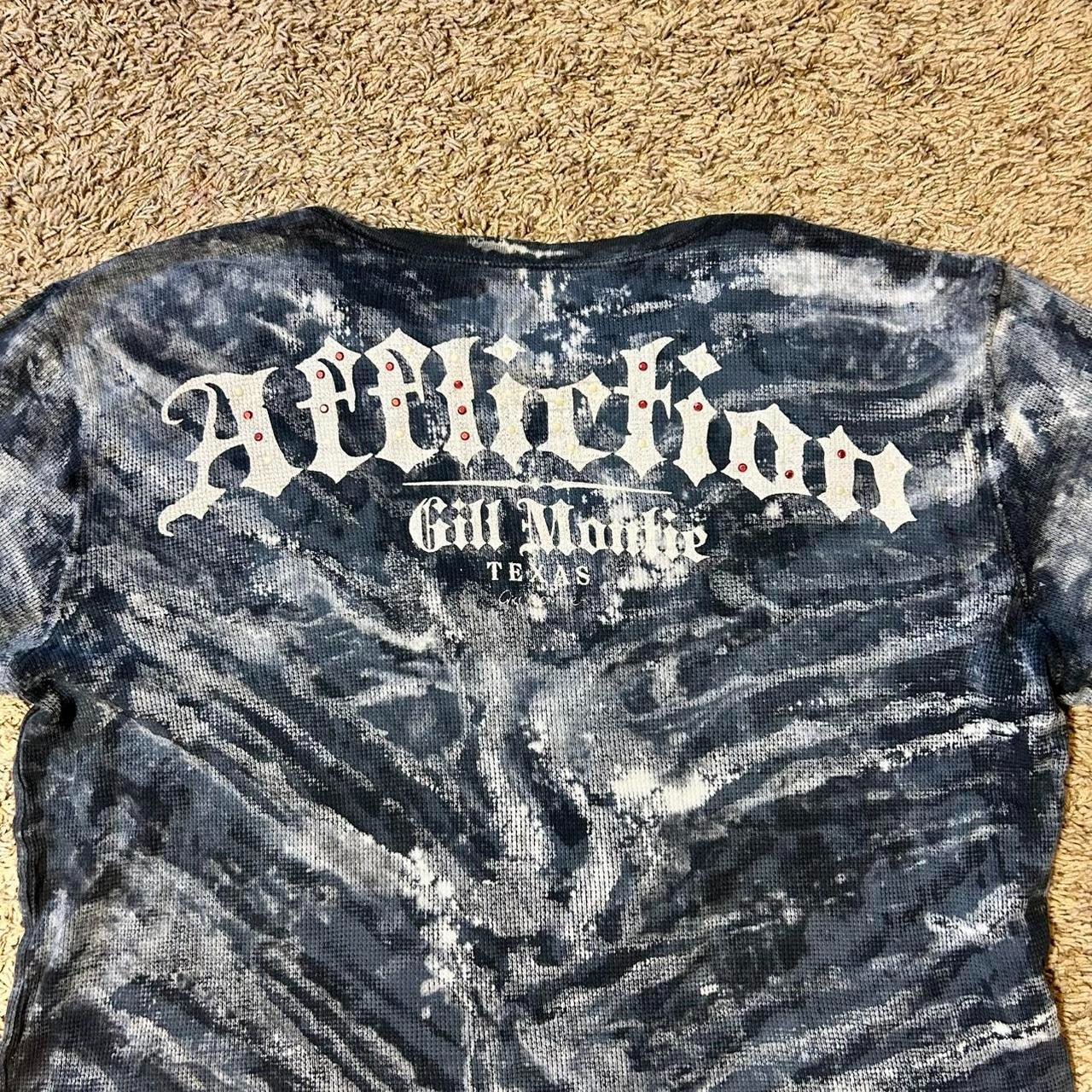 Distressed Affliction Patch Longsleeve Shirt