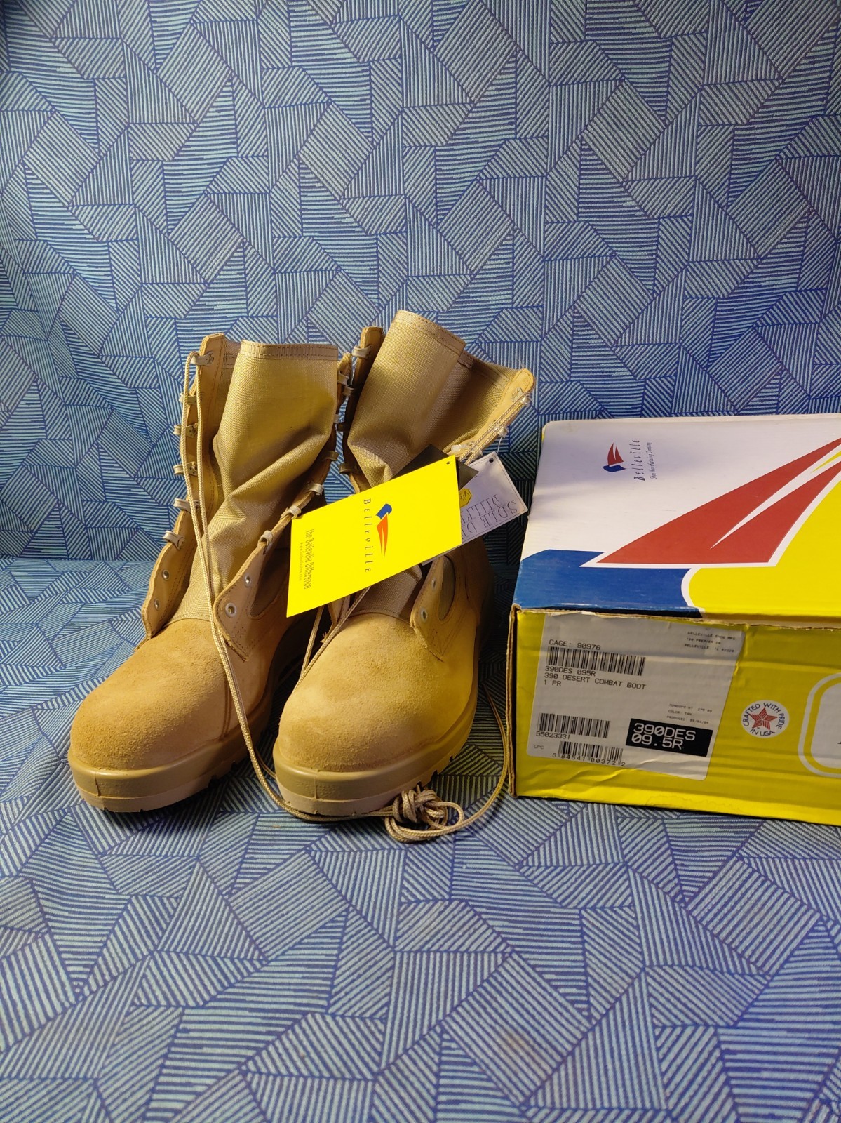 Belleville 390DES  Sz 9.5R Hot Weather Combat Boots Tan Leather
