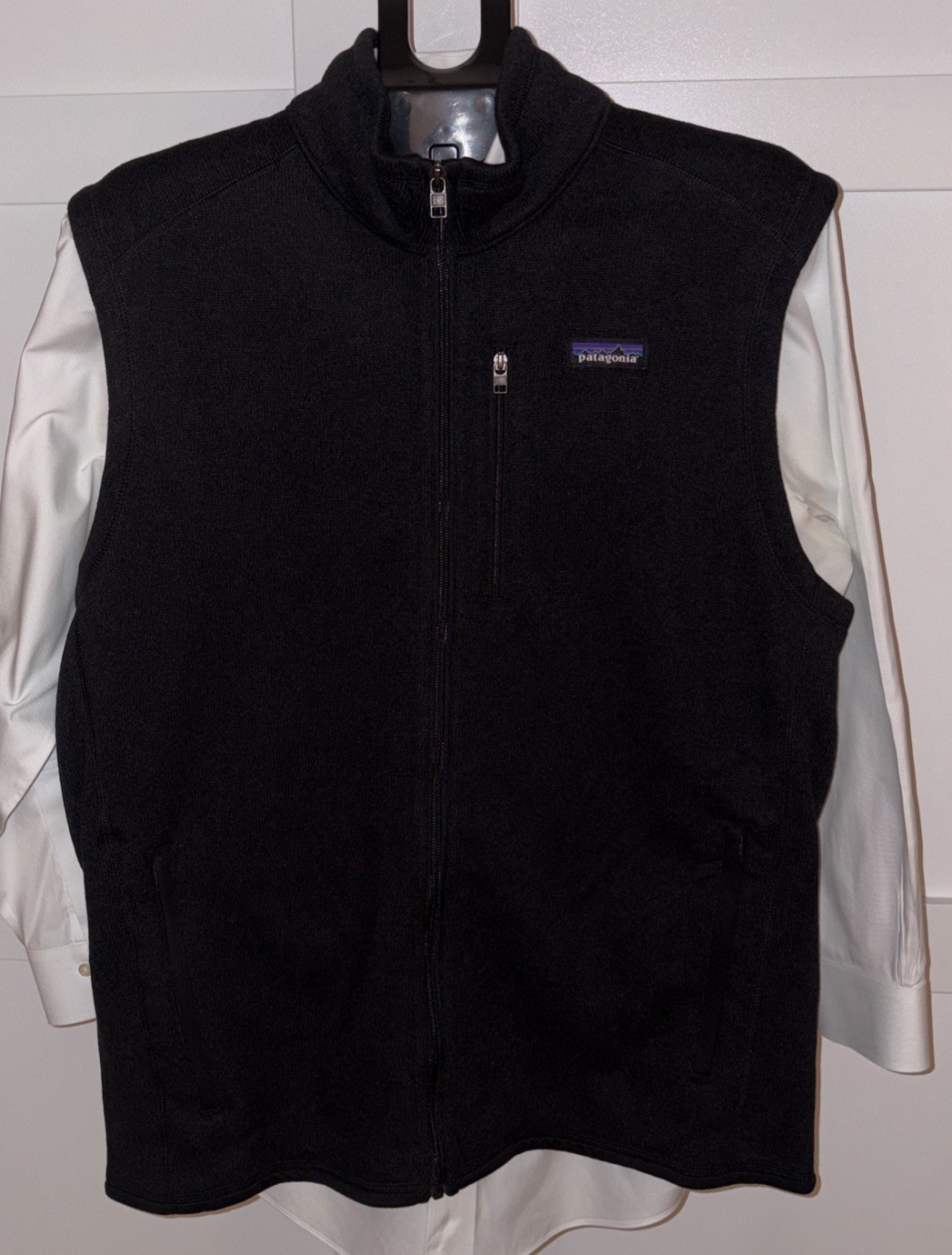 Patagonia Better Sweater Full Zip Fleece Vest Mens XL Black Recycled Polyester