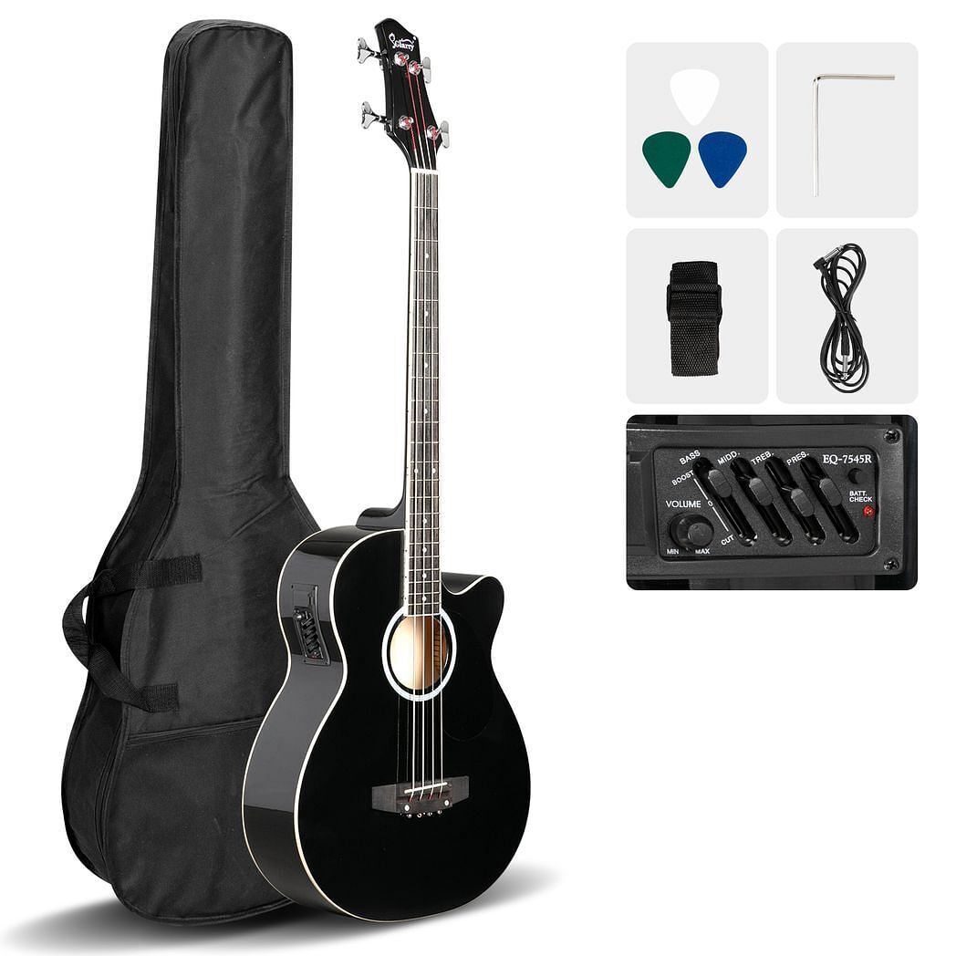 Glarry GMB101 4 string Electric Acoustic Bass Guitar w/ 4-Band Equalizer EQ-7545