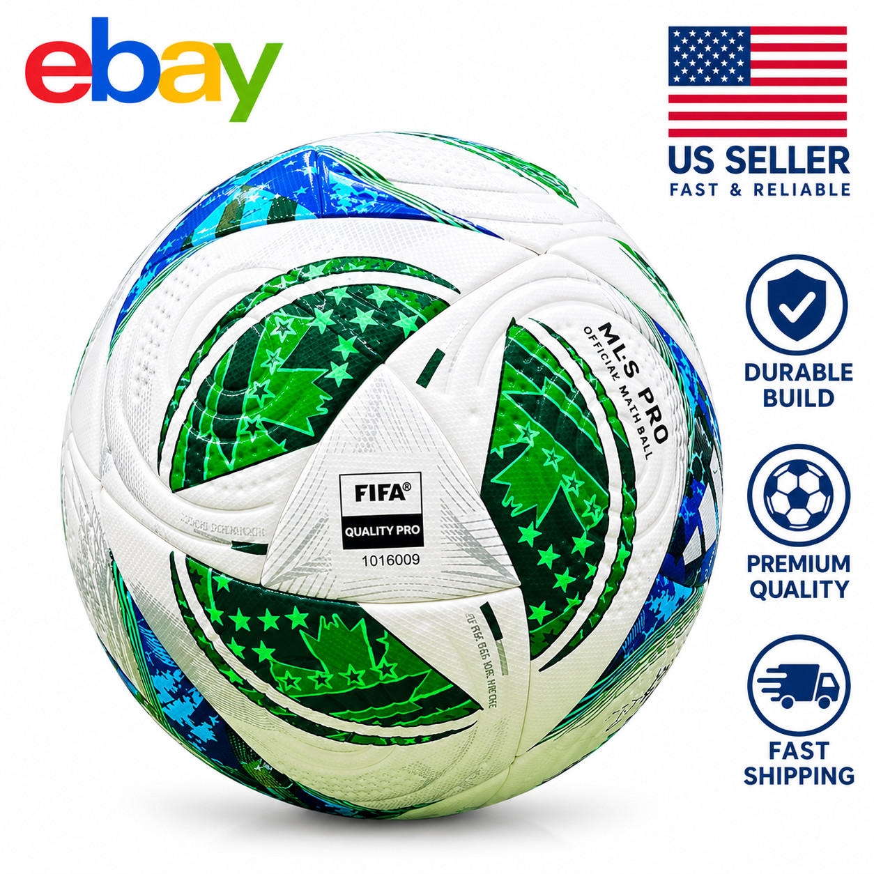 Adidas MLS Pro Official Match Ball 2025 Size 5 Soccer Football JH1303