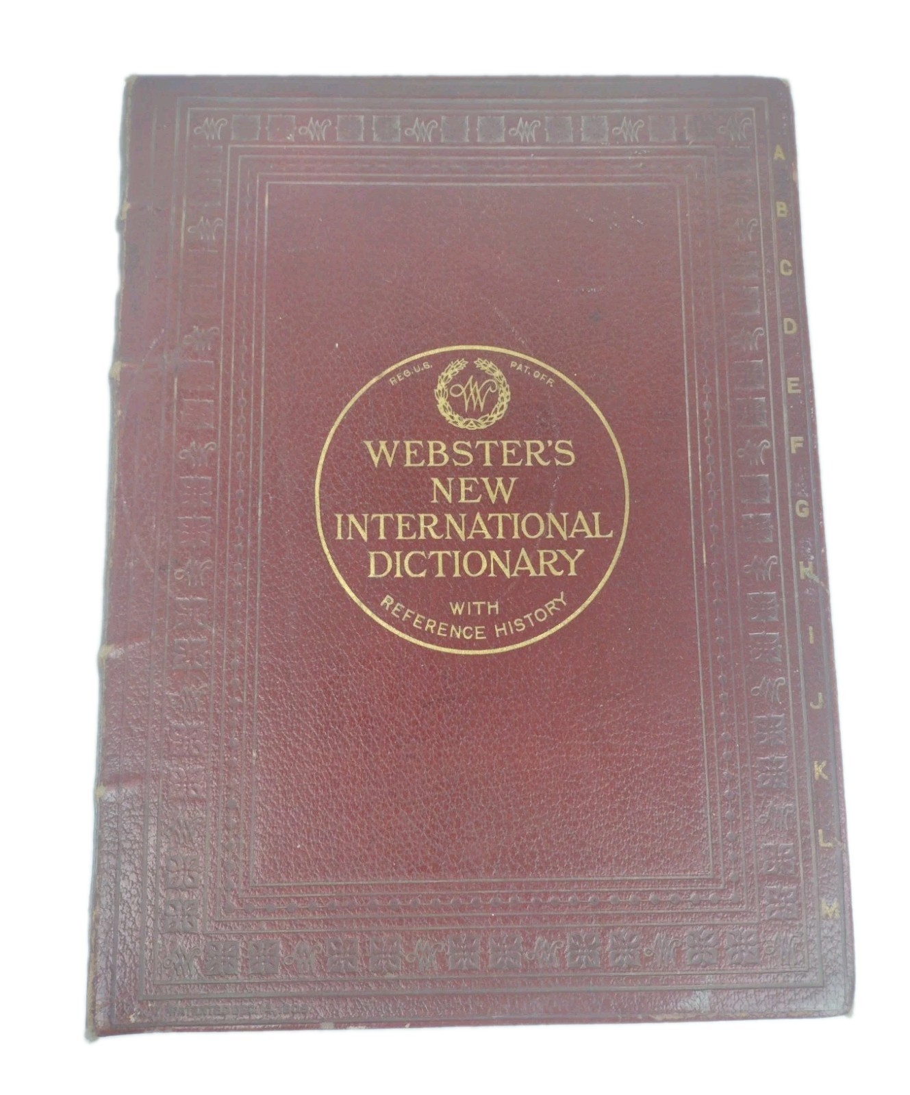 Antique Websters New International Dictionary Reference History Merriam