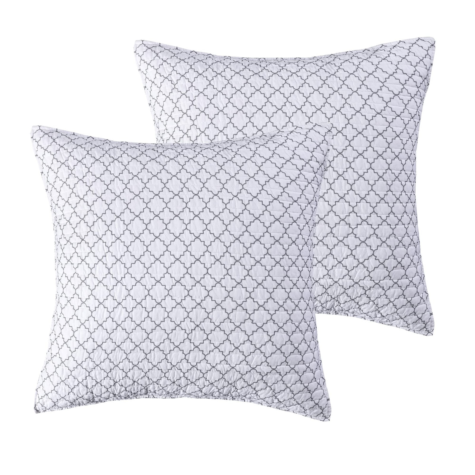 Levtex Home Pisa Euro Shams Set of 2 26x26in No Insert Trellis Cotton