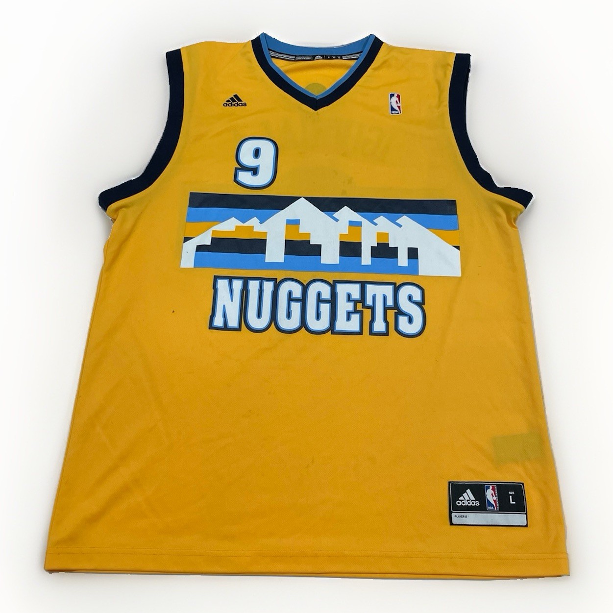 Adidas NBA Denver Nuggets #9 Skyline Swingman Jersey Men\'s Large Andre Iguodala Adidas NBA Denver Nuggets #9 Skyline Swingman Jersey Men\'s Large Andre Iguodala