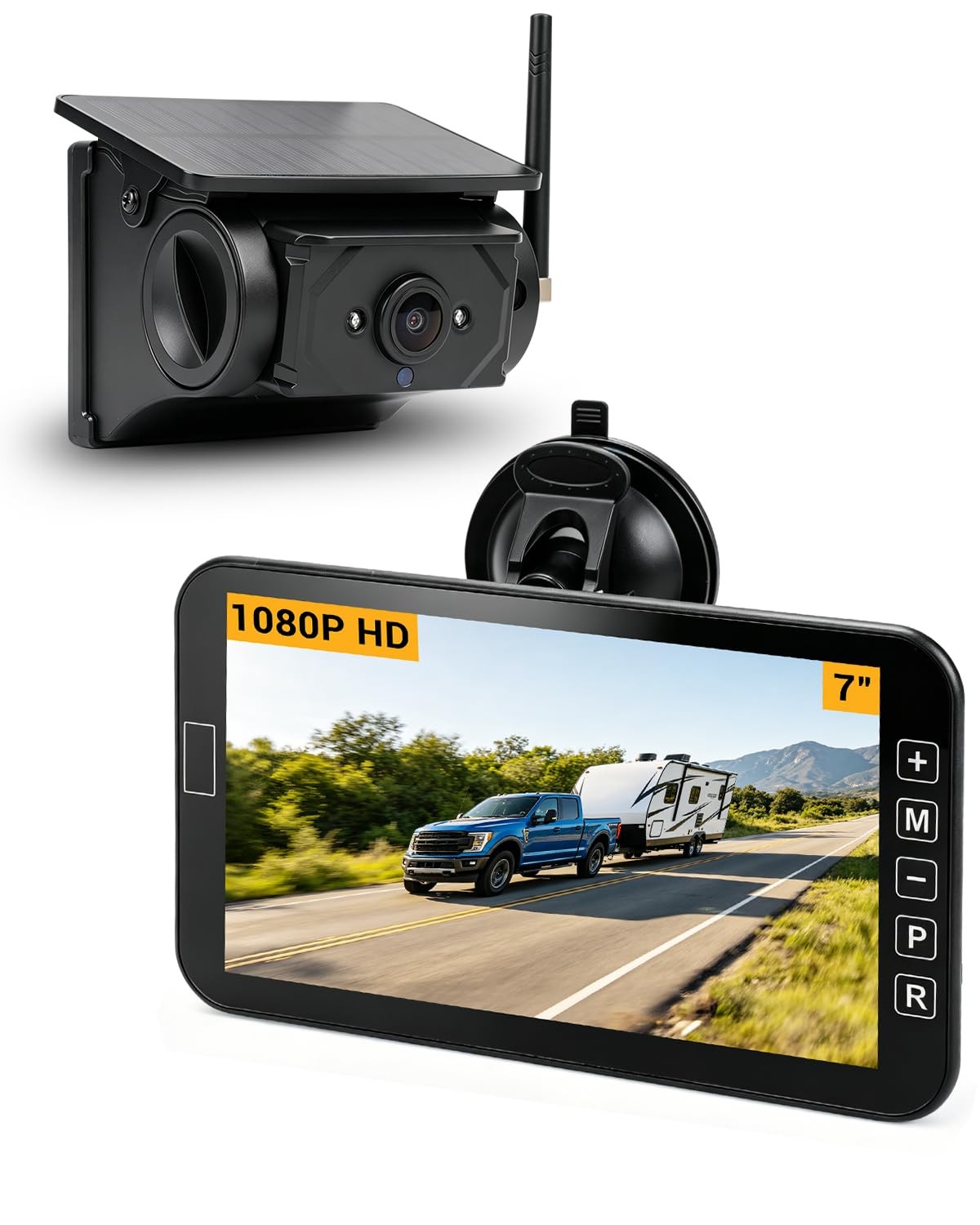 Solar Powered Magnetic Wireless Reversing Backup Camera for Car Truck Trailer RV Solar Powered Magnetic Wireless Reversing Backup Camera for Car Truck Trailer RV