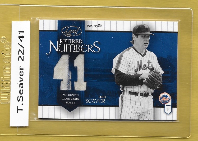 2002 Donruss Leaf Retired Numbers #RN2 Tom Seaver #d 22/41 New York Mets RARE