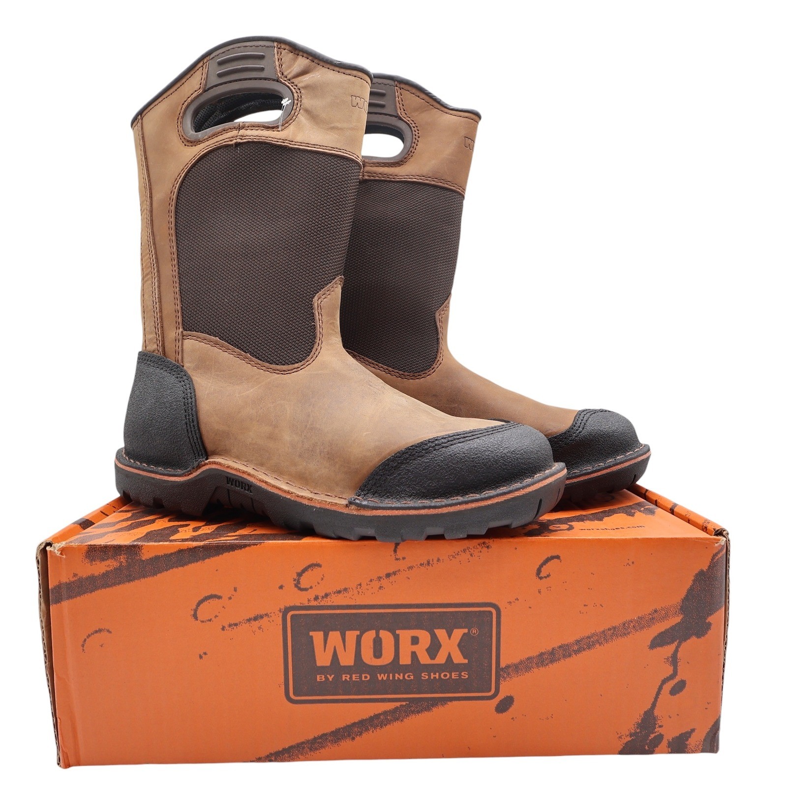 Worx by Red Wing 5715 Steel Toe Boots Mens 8 Brown Leather New In Box