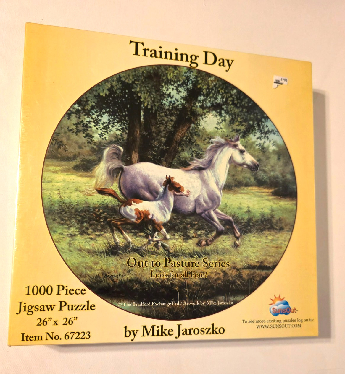 VTG SunsOut 1000 Piece Jigsaw Puzzle Training Day Horse Foal Pasture NIB VHTF