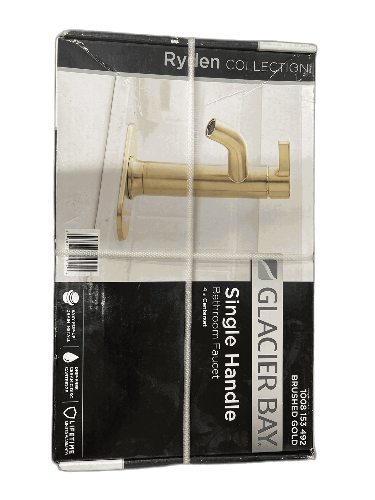 Glacier Bay Ryden Single Hole Single-Handle Bathroom Faucet in Brushed Gold
