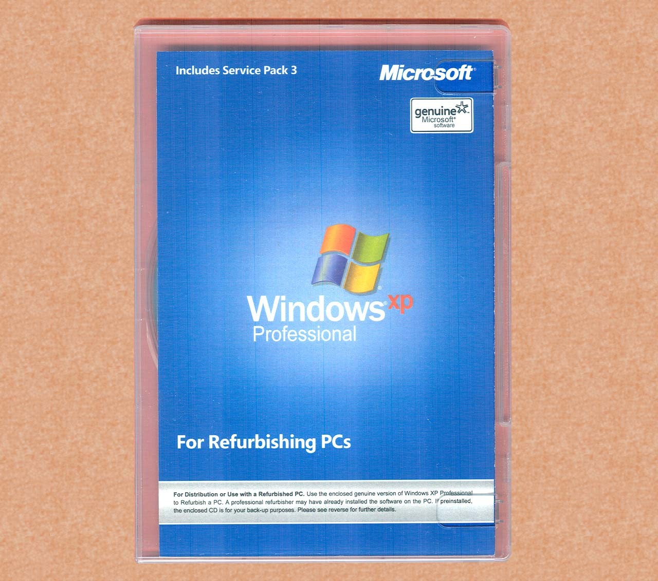 NEW Windows XP Professional SP3 RFB Full Version CD Disc & Product Key on COA