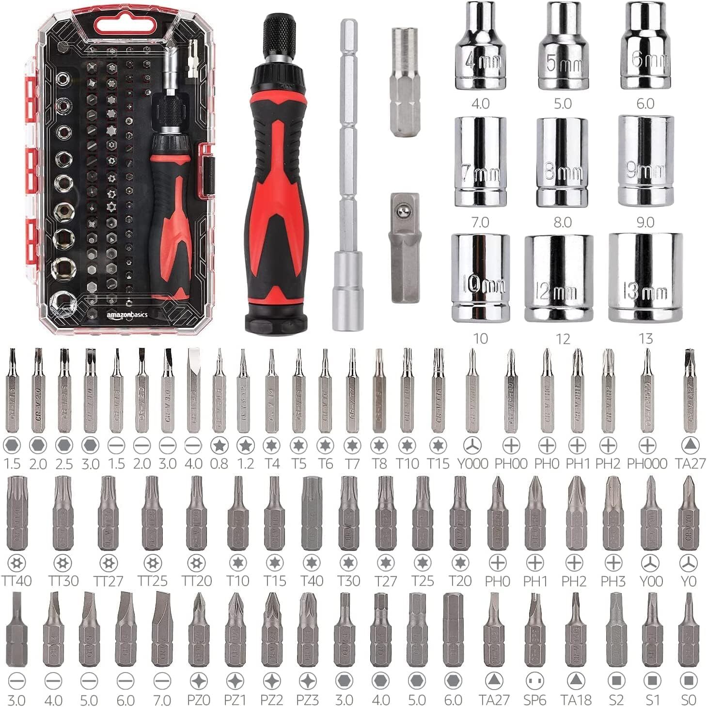 73-Piece Magnetic Ratcheting Wrench and Electronics Precision Scre 73-Piece Magnetic Ratcheting Wrench and Electronics Precision Scre