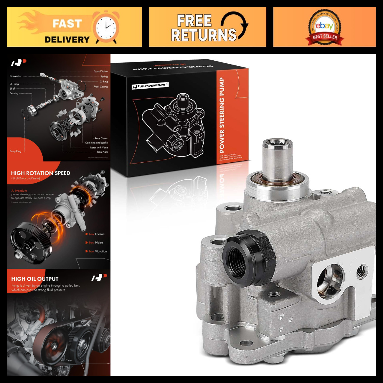 High-Performance Power Steering Pump for Smooth Steering & Easy Installation High-Performance Power Steering Pump for Smooth Steering & Easy Installation
