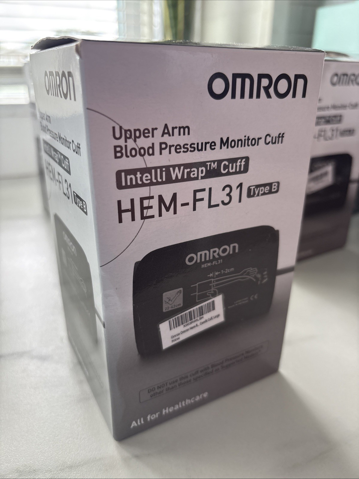 Omron HEM-FL31 Type B Upper Arm Blood Pressure Cuff 22-42cm NEW  CUFF ONLY