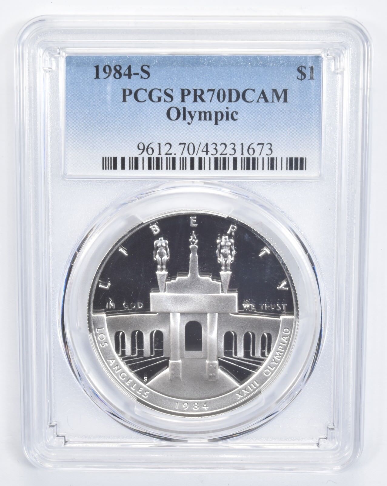 1984-S Olympics LA Commemorative Silver Dollar PR70 DCAM PCGS 1984-S Olympics LA Commemorative Silver Dollar PR70 DCAM PCGS