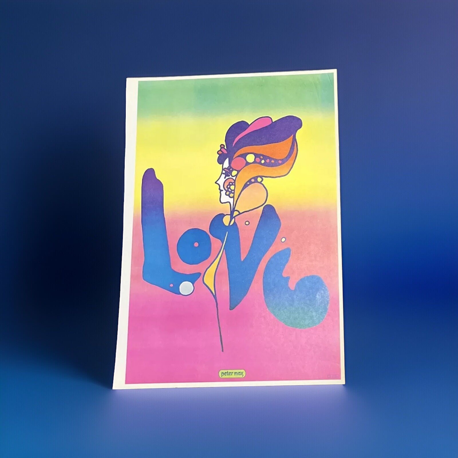 Vintage Peter Max Poster LOVE  1970 11x16” Original & Authentic From Poster Book