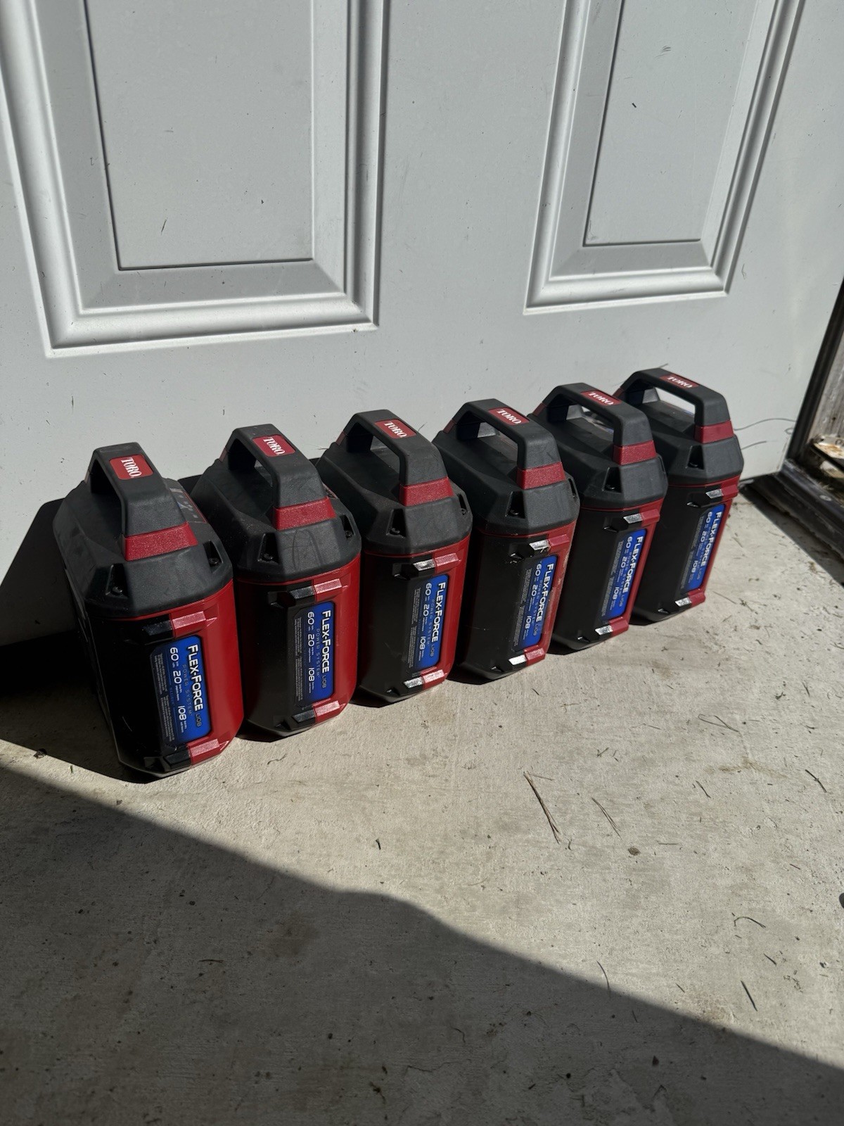 6x Toro 60V Flex-Force 2.0ah Batteries 