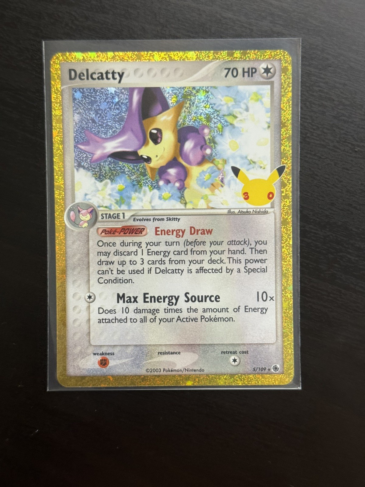 Delcatty 30th Anniversary Gold Border 5/109 Pack Fresh