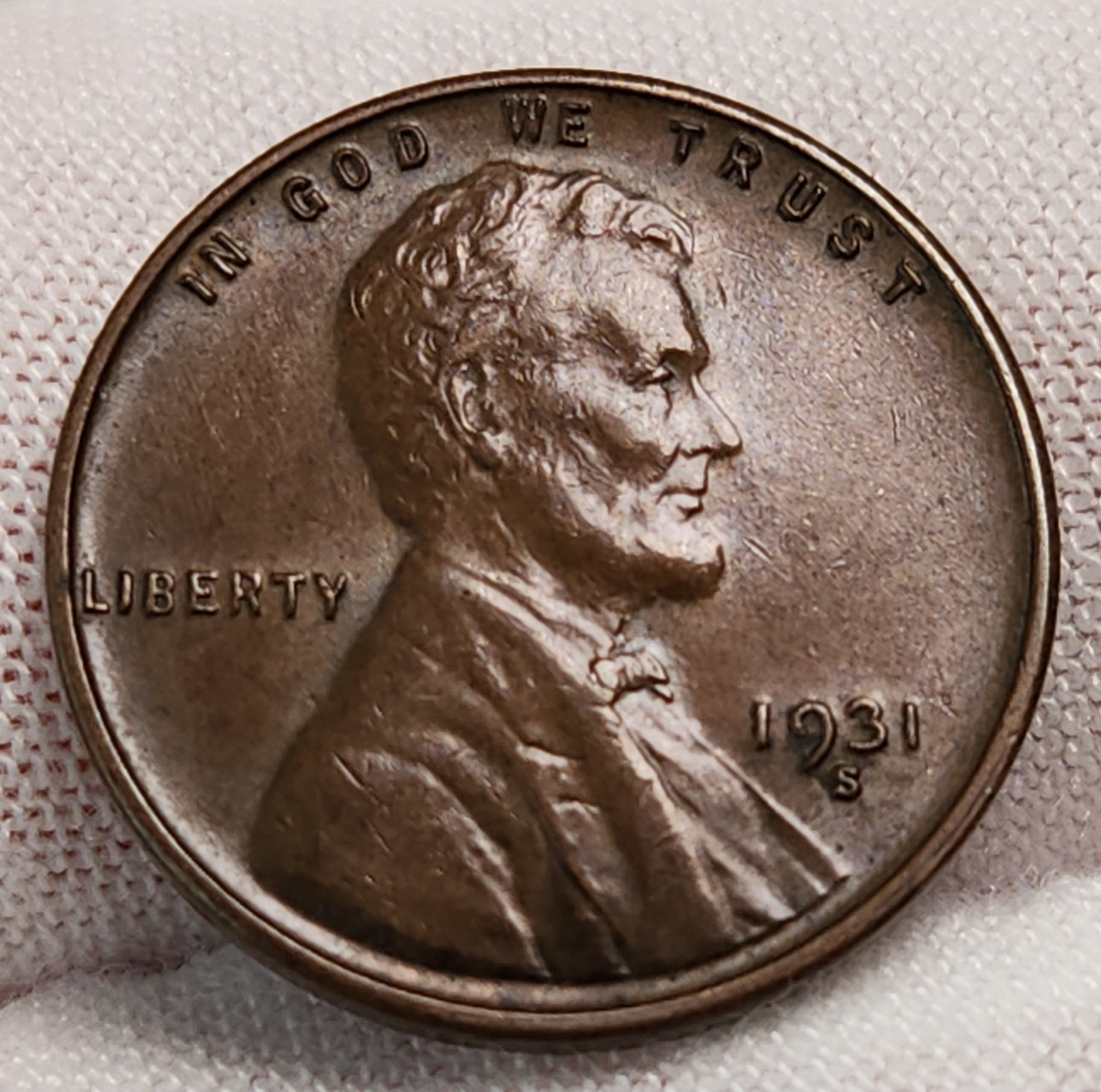 1931 S Lincoln Cent Penny 1c AU Choice About Uncirculated Key Date Coin LC-s31ik