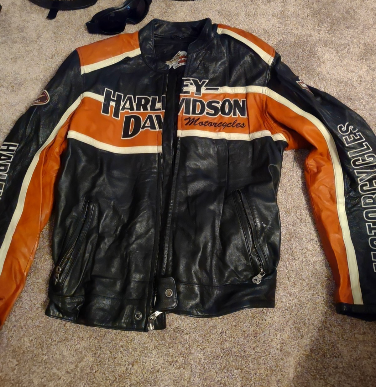 harley davidson leather jacket mens large used