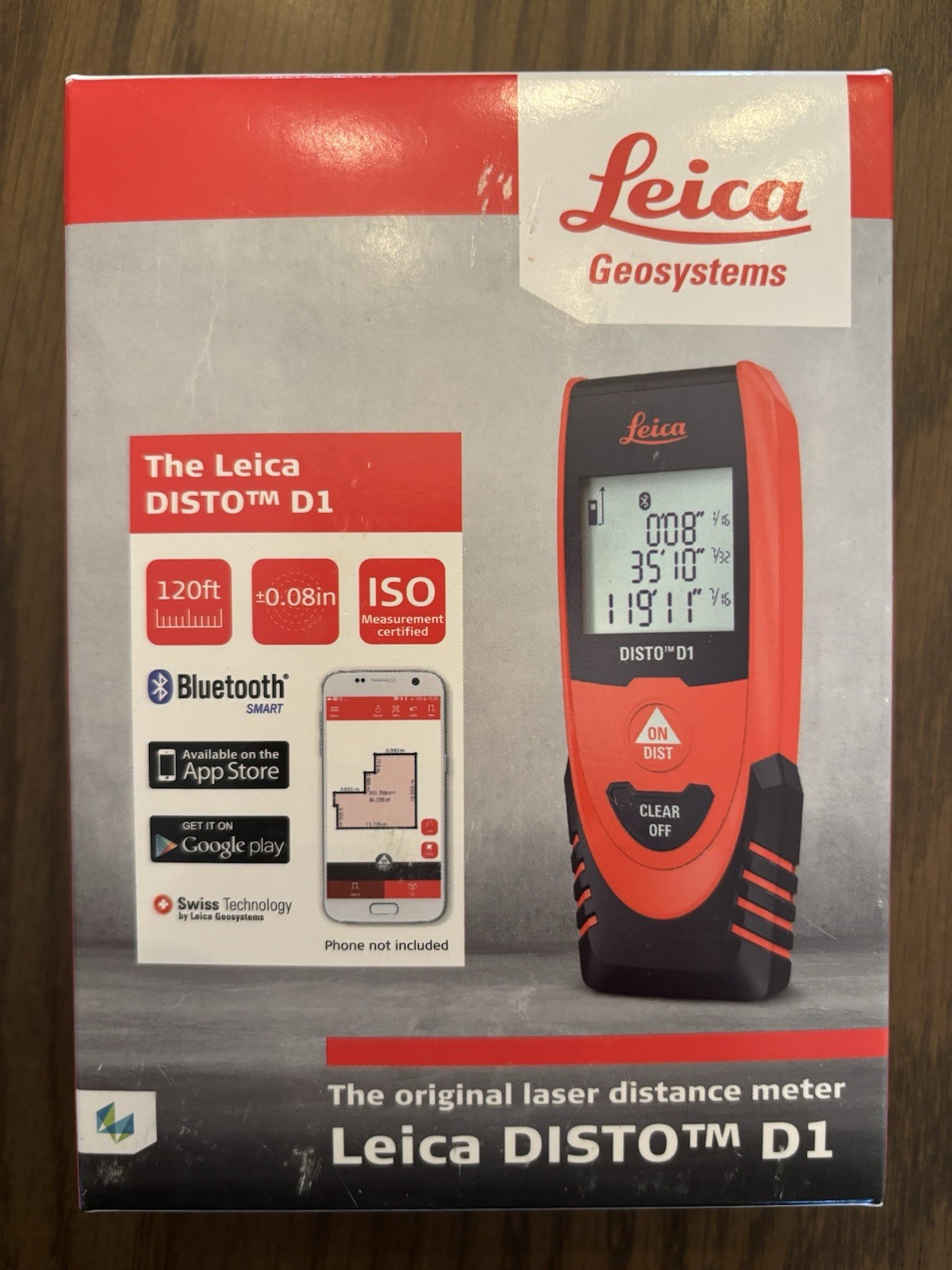Leica Geosystems DISTO D1 Laser Distance Measurer w/ Bluetooth