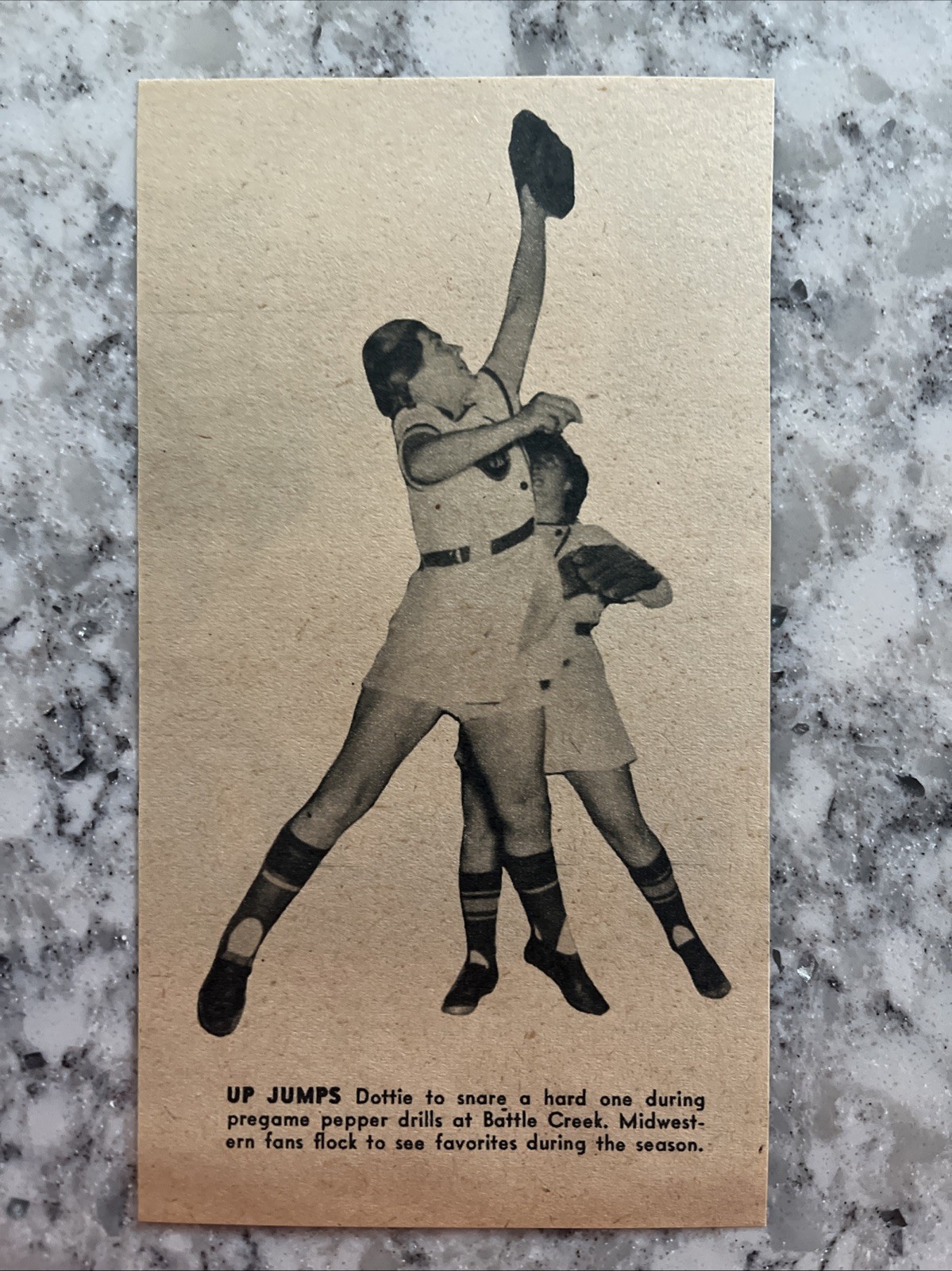 Dottie Schroeder 1951 Fort Wayne Daisies AAGPBL Magazine Panel Dottie Schroeder 1951 Fort Wayne Daisies AAGPBL Magazine Panel