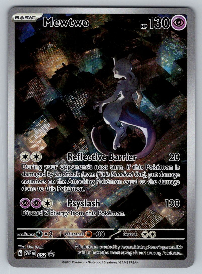 Mewtwo 052 Holo Promo Scarlet & Violet Promo Pokemon Near Mint Mewtwo 052 Holo Promo Scarlet & Violet Promo Pokemon Near Mint