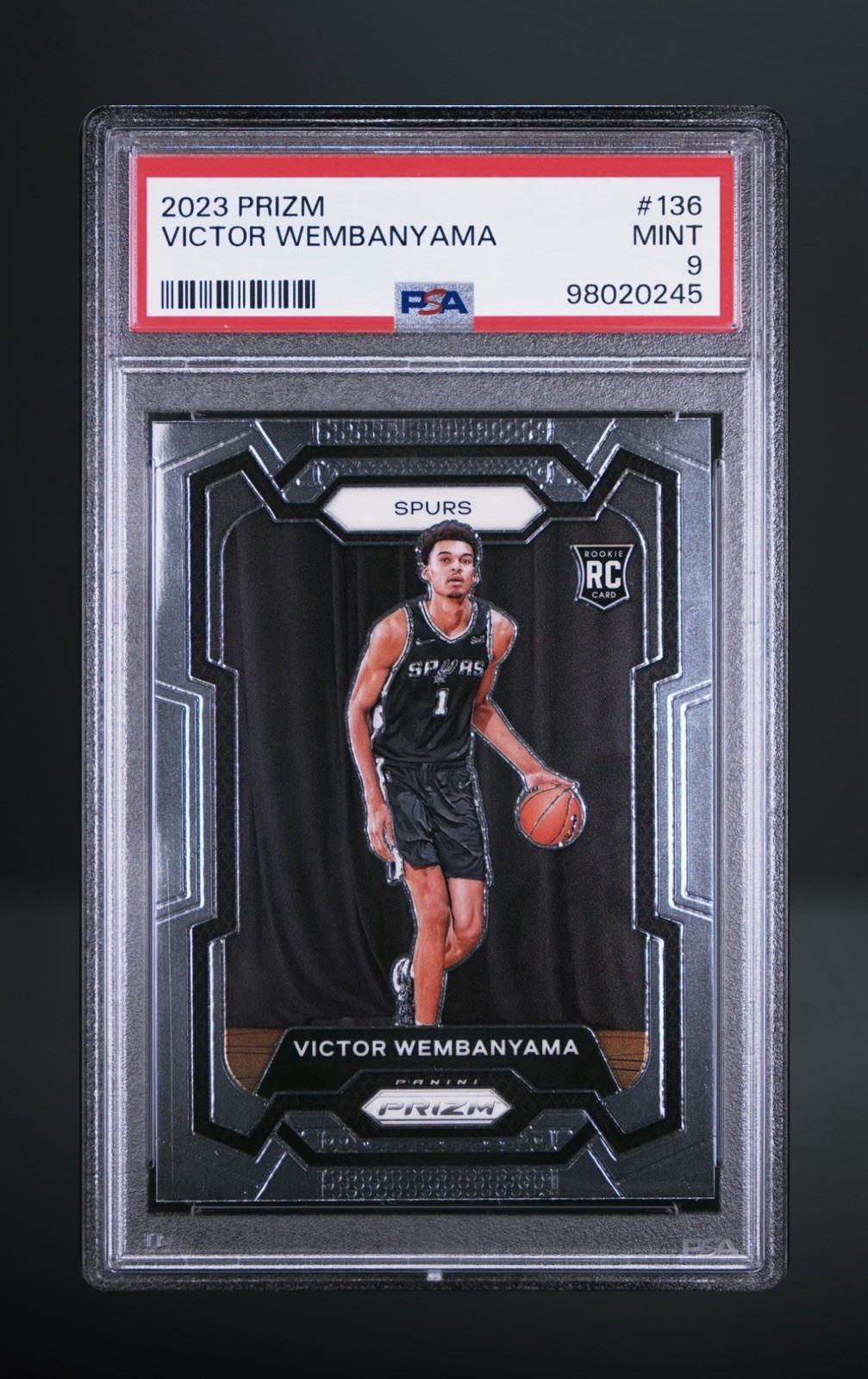 PSA 9 2023 Panini Prizm Victor Wembanyama Rookie RC #136