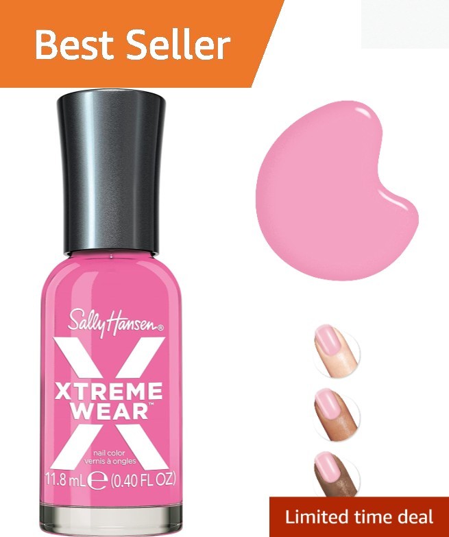 Xtreme Wear Light Pink Nail Polish - 0.4 Fl Oz, Chip-Resistant & Streak-Free